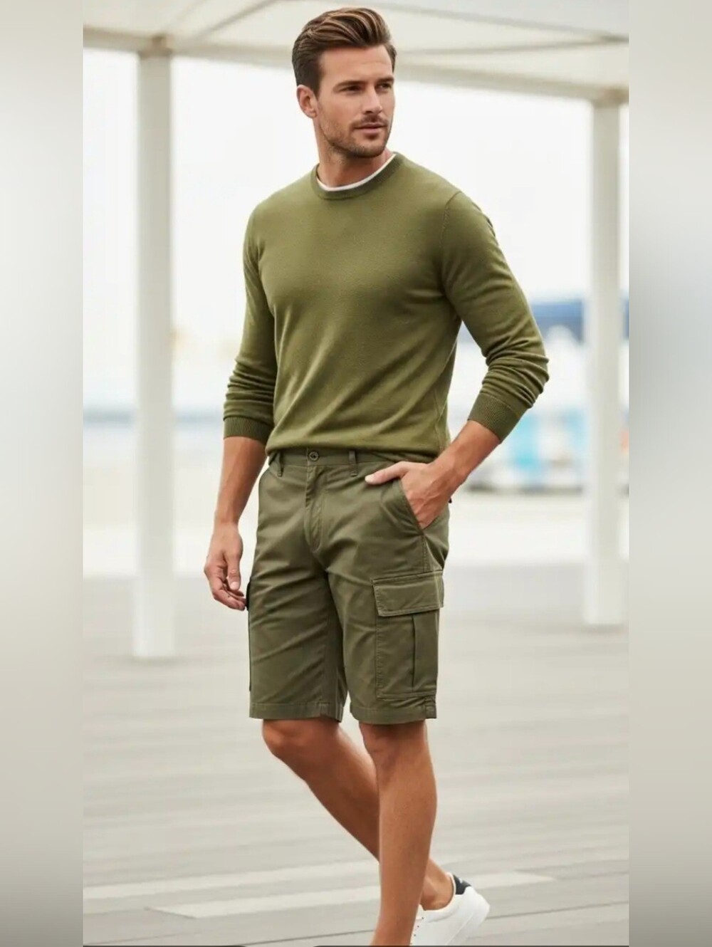 Levi Strauss Signature Mens Essential Cargo Short / Size : 42 Tall Item#1000142